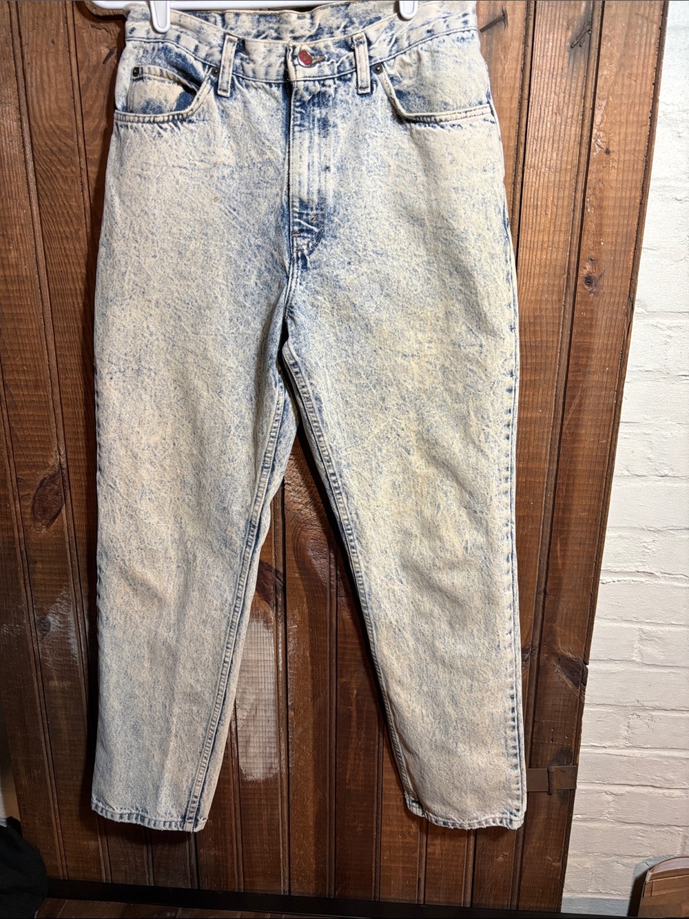 Vintage Brittania Relaxed Men's Jeans in Acid Wash Light Blue